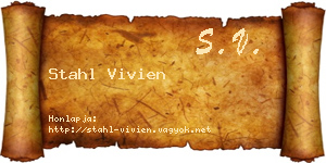 Stahl Vivien névjegykártya